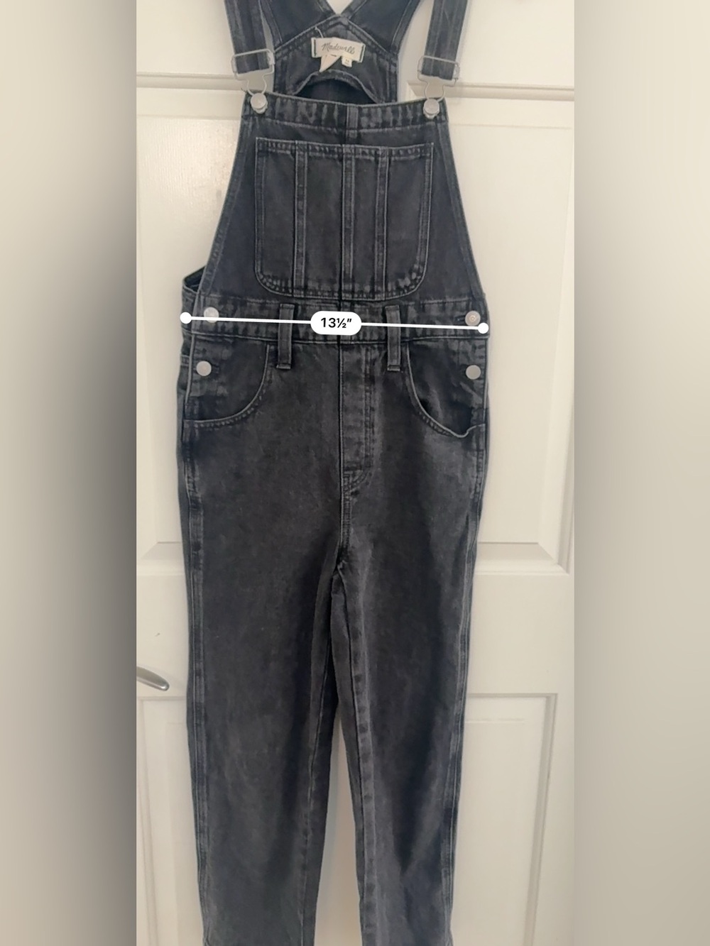Madewell Straight Leg Black Workwear Overalls - Picture 9 of 12